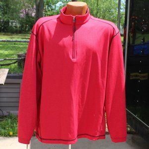 Men's Red Pullover - Pebble Beach Performance 1/3 Zip